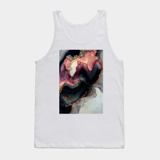 Pink Coast - Abstract Alcohol Ink Resin Art Tank Top